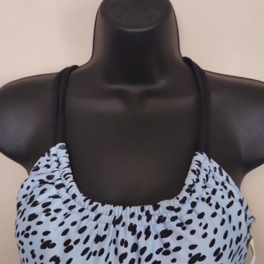 NEXT Blue Dalmatian Print Tankini Swim Bikini Top 32 B/C - Picture 8 of 10